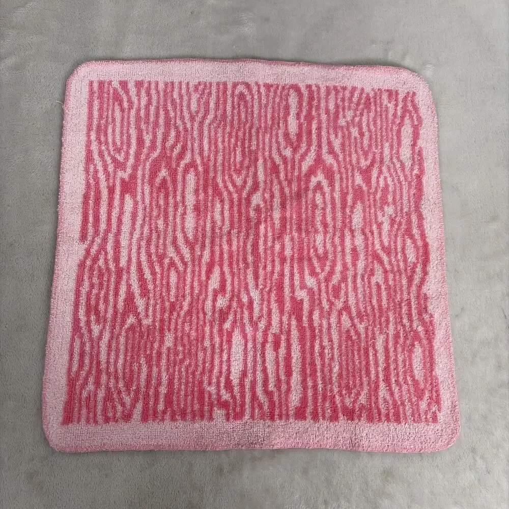 2 Vintage Fieldcrest Pink Towels, 1 Washcloth Zebra Tiger Wood Grain Pattern